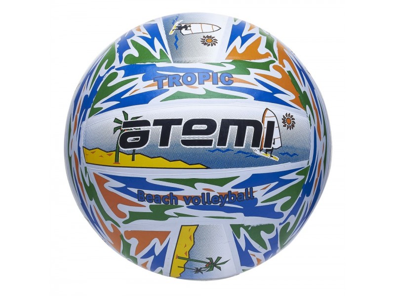 Мяч волейбольный ATEMI TROPIC, резина, цветной