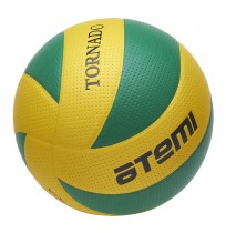Мяч волейбольный Atemi TORNADO, синтетическая кожа PVC, желт-зел
