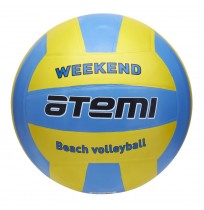 Мяч волейбольный ATEMI WEEKEND, резина, желт-голубой