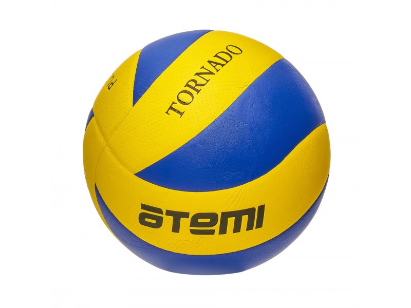 Мяч волейбольный Atemi TORNADO, синтетическая кожа PVC, желт-син
