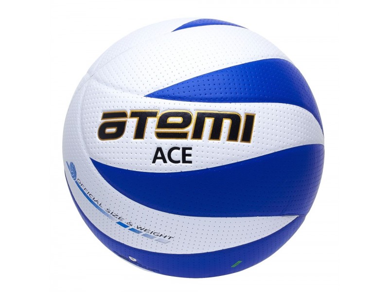 Мяч волейбольный Atemi ACE, синтетическая кожа PVC, бел/син
